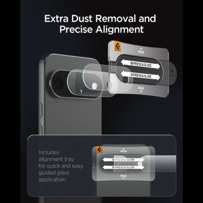 8. Spigen Optik Pro HD 2-Pack Tempered Glass Lens Screen Protector for Google Pixel 11 Pro XL
