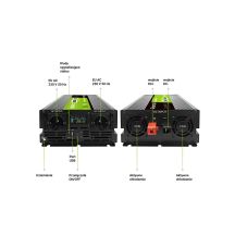 GREEN CELL LCD INVERTER 24V/230V 3000W/6000W PURE SINE INVGC24P3000LCD