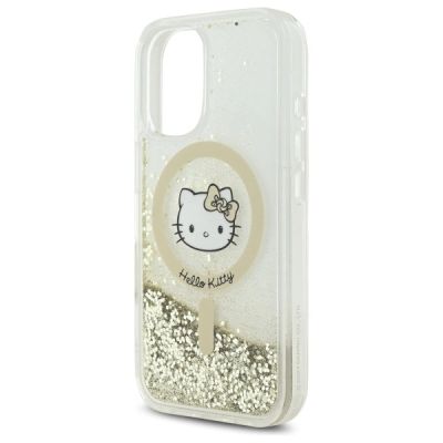6. Hello Kitty Liquid Glitter Fever MagSafe iPhone 16 Case - Gold