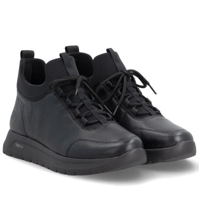 10. Women's leather insulated ankle boots black Remonte Rieker D2V06-35