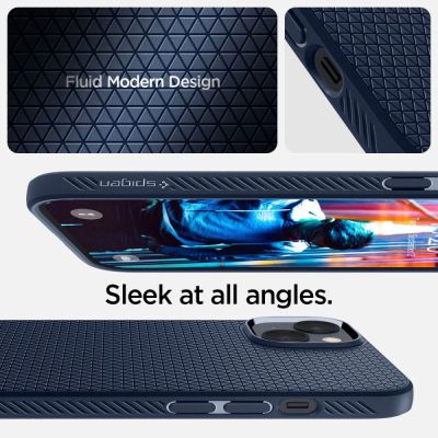 5. Spigen Liquid Air Case for iPhone 14 Plus - Blue