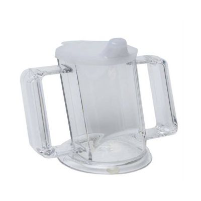 Transparent mug for the disabled