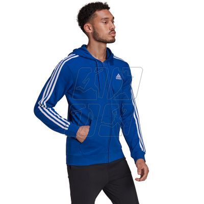 2. adidas Essentials French Terry 3-Stripes Full-Zip Hoodie M HE4427
