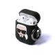 4. Karl Lagerfeld Silicone Ikonik Case for AirPods 1/2 - Black