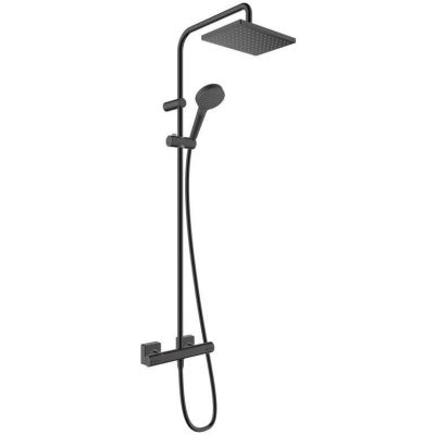 6. Hansgrohe Showerpipe 230 shower system 2 heads Wall Black