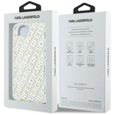 8. Karl Lagerfeld IML Repeat Logo iPhone 16e Case - Gold