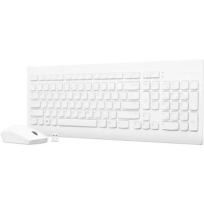 2. Lenovo | Wireless Keyboard and Mouse Combo | 510 | White | Keyboard and mouse combo | 2.4GHz wireless connectivity via Nano USB | Batteries included | English | White