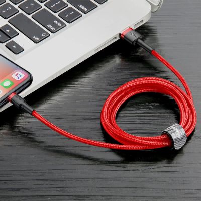 6. Baseus Cafule USB-A / Lightning 2A QC 3.0 cable 3 m - red