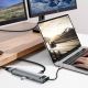 17. Baseus Metal Gleam 11in1 multifunctional USB Type C HUB - 3x USB 3.2 Gen 1 5Gbps / USB Type C PD 100W / 3.5 mm mini jack AUX / VGA Full HD 60Hz / 2x HDMI 4K 30Hz / TF and SD card reader / RJ45 1Gbps gray (CAHUB-CT0G)