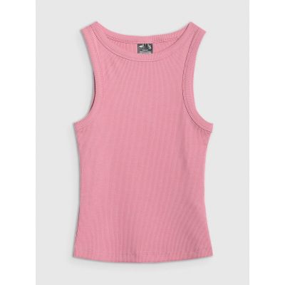 6. Women's slim ribbed knit top 4F 4FRAW25TSLEF310-56S