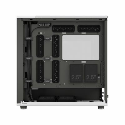 15. Fractal Design North XL Midi Chalk TG Clear Case (White, Transparent Side)