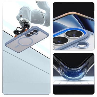 19. Spigen Ultra Hybrid Mag MagSafe Case for Samsung Galaxy S26+ - Clear Blue