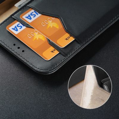 18. Dux Ducis Hivo Leather Flip Cover Genuine Leather Wallet For Cards And Documents Samsung Galaxy S22 + (S22 Plus) Black
