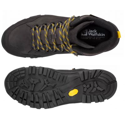 7. Jack Wolfskin REBELLION TEXAPORE MID M phantom / burly yellow XT men's hiking boots (4051171_6357)