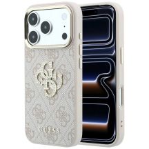 Guess 4G & Big Strass Logo Case for iPhone 18 Pro Max / 17 Pro Max - Pink