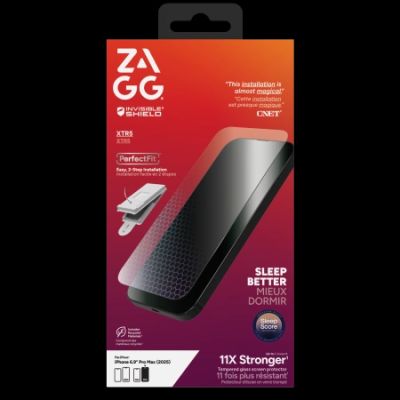 ZAGG Invisibleshield Glass XTR5 Graphene Screen Protector with Blue Light Filter for iPhone 17 Pro Max