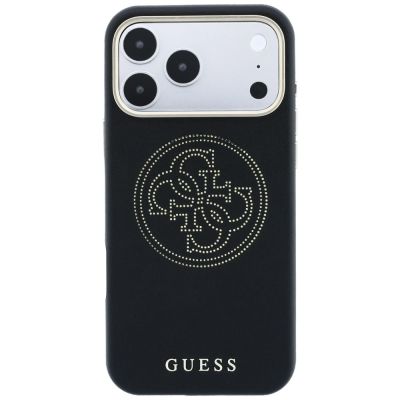 3. Guess Perforated 4G Gold Logo Magsafe Case for iPhone 17 Pro / 18 Pro - Black