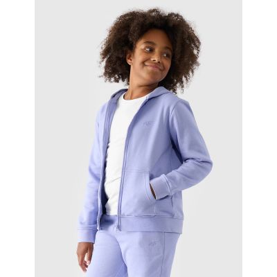 5. Girls' sweatshirt with a hood, 4F Junior 4FJWMM00TSWSF1315-32S