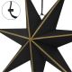 20. DECORATIVE HANGING PAPER STAR FSC 18x75CM BLACK 7 ARMS MICA