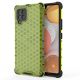 Honeycomb Case armor cover with TPU Bumper for Samsung Galaxy A42 5G green