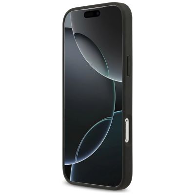 9. Mercedes Leather Large Laurel Leave MagSafe Case for iPhone 17 Pro Max - Black and Gray