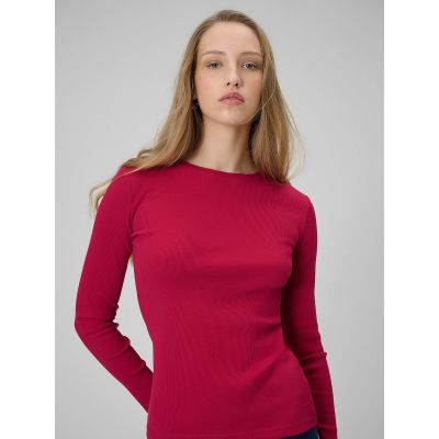 5. Women's long sleeve slim ribbed knit 4F 4FRAW25TLONF656-53S