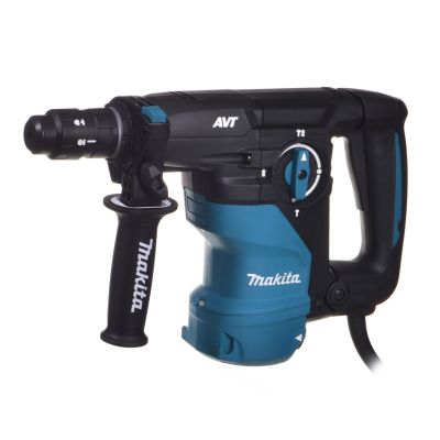 MAKITA HR3012FCWJ SDS-Plus 3.9J 1050W AVT MAKPAC Rotary Hammer + DX11 Dust Collector Black, Blue