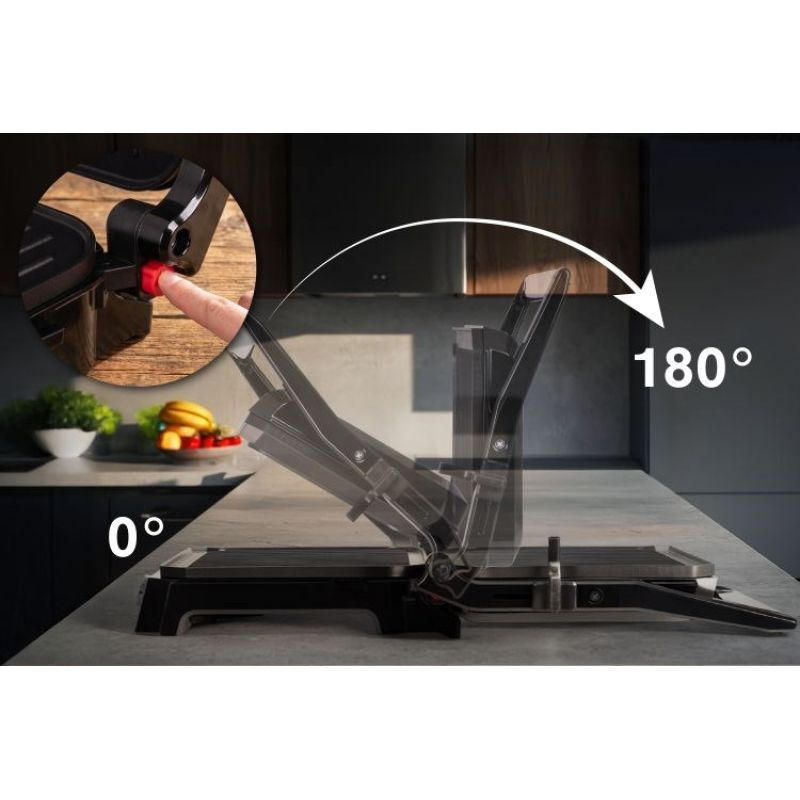 5. ELDOM CONTACT GRILL GK200 2000W, TEMPERATURE CONTROL, TWO FAT CONTAINERS, PLATES WITH NON-STICK COATING