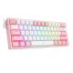 5. REDRAGON K617-RGB Fizz RGB White/Pink USB Keyboard Pink, White
