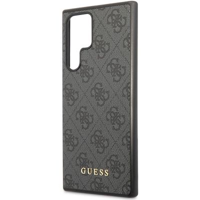 6. Guess GUHCS23LG4GFGR S23 Ultra S918 grey/grey hardcase 4G Metal Gold Logo