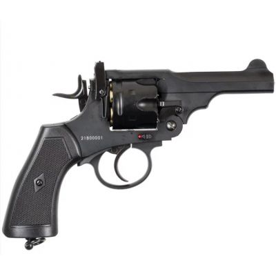 10. WEBLEY MKVI .455 Police revolver, cal. 4.5 mm, Diabolo, 6-shot cartridges, 4" barrel, CO2 Black Ekp do17J