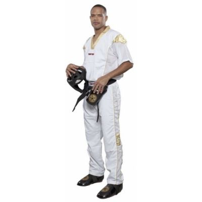 TOP TEN STAR COLLECTION kickboxing outfit white and gold
