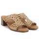 65. Women's beige openwork closed sandals Sabatina
