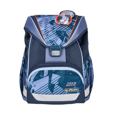 3. Herlitz UltraLight Plus TechMech School Backpack Set Boy Polyester Blue, Orange