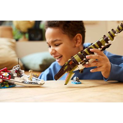5. LEGO Jurassic World 76974 - Boat Mission and Mosasaur Model