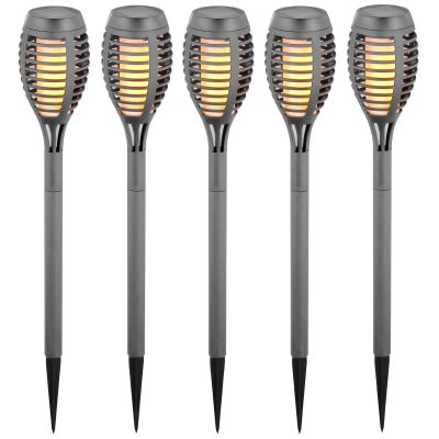 TORCH SOLAR LAMP DANCING FLAMES 12 LED SMD 7.5x7.5x46.5CM SET OF 5 PCS