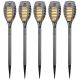 TORCH SOLAR LAMP DANCING FLAMES 12 LED SMD 7.5x7.5x46.5CM SET OF 5 PCS