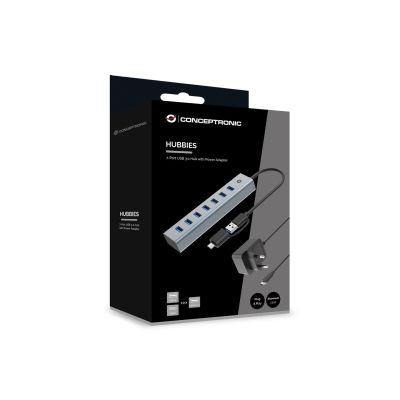 5. Conceptronic HUBBIES21GP USB 3.2 Gen 1 (3.1 Gen 1) Type-A 5000 Mbit/s Hubs and Hubs Gray