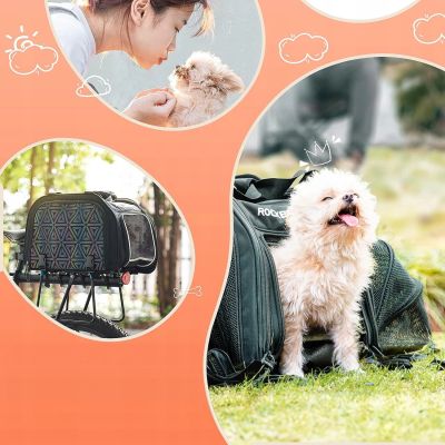 12. Rockbros 30140028001 transport bicycle bag for cats and dogs - black