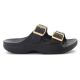 6. CROCS SATURDAY METALLIC BUCKLE SANDAL IN BLACK 213316-001