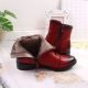 6. Jezzi W JEZ52G insulated ankle boots with decorations, red
