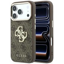 Guess 4G & Big Strass Logo Case for iPhone 17 Pro Max / 18 Pro Max - Brown