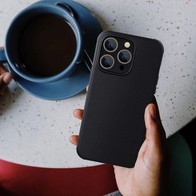 16. Nillkin Super Frosted Shield Pro case for iPhone 14 Pro Max back cover blue