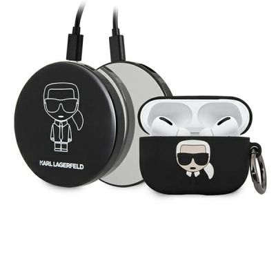 Karl Lagerfeld Ikonik Case for AirPods Pro + Power Bank - Black