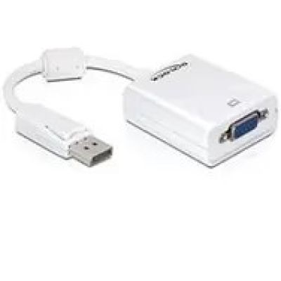 DeLOCK 61766 Adapter Cable 0.125m VGA (D-Sub) DisplayPort White