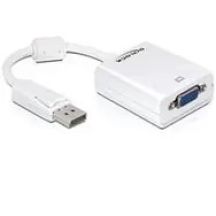 DeLOCK 61766 Adapter Cable 0.125m VGA (D-Sub) DisplayPort White