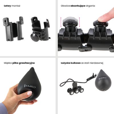 14. HMS HHW01 hula hoop with studs and weight, black