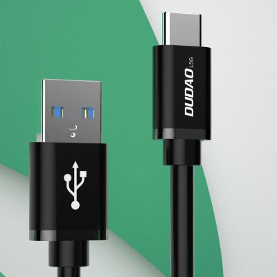 7. Dudao cable USB cable - USB Type C Super Fast Charge 1 m black (L5G-Black)