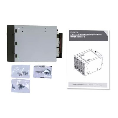 10. IcyDock Mounting Plate 5x8.9cm SATAI-III in 3x5.25" MB155SP-B bk