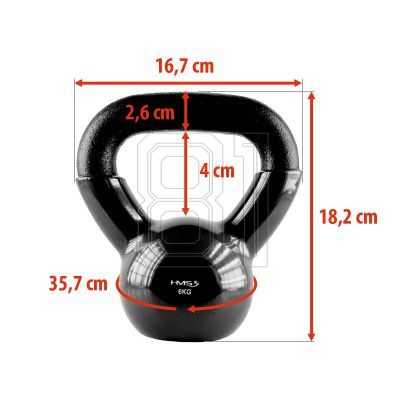 28. Kettlebell cast iron Black HMS KNV06 6kg